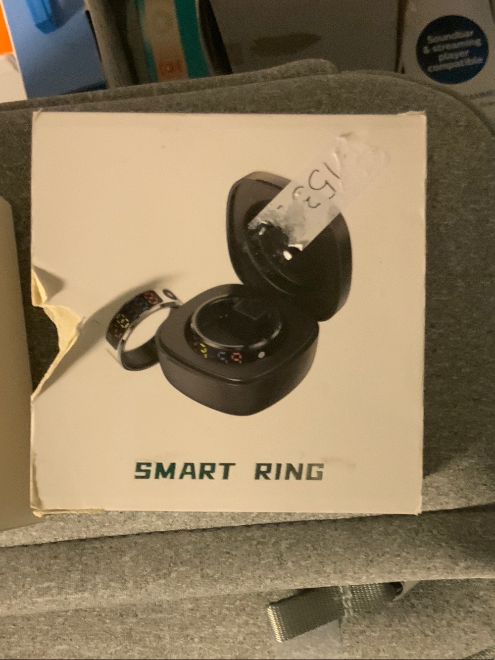 Smart Ring Portable Charging Case and Ring - Black